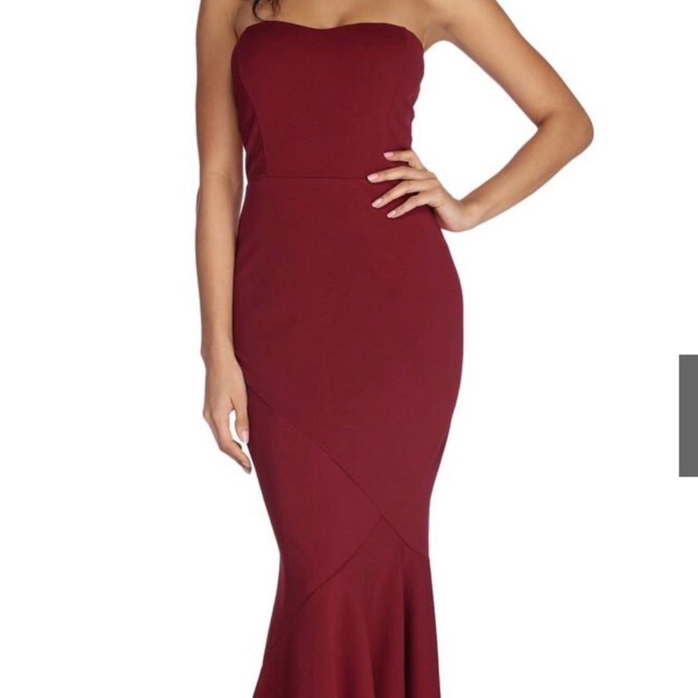 WINDSOR Hollie Strapless Red Mermaid Dress XS